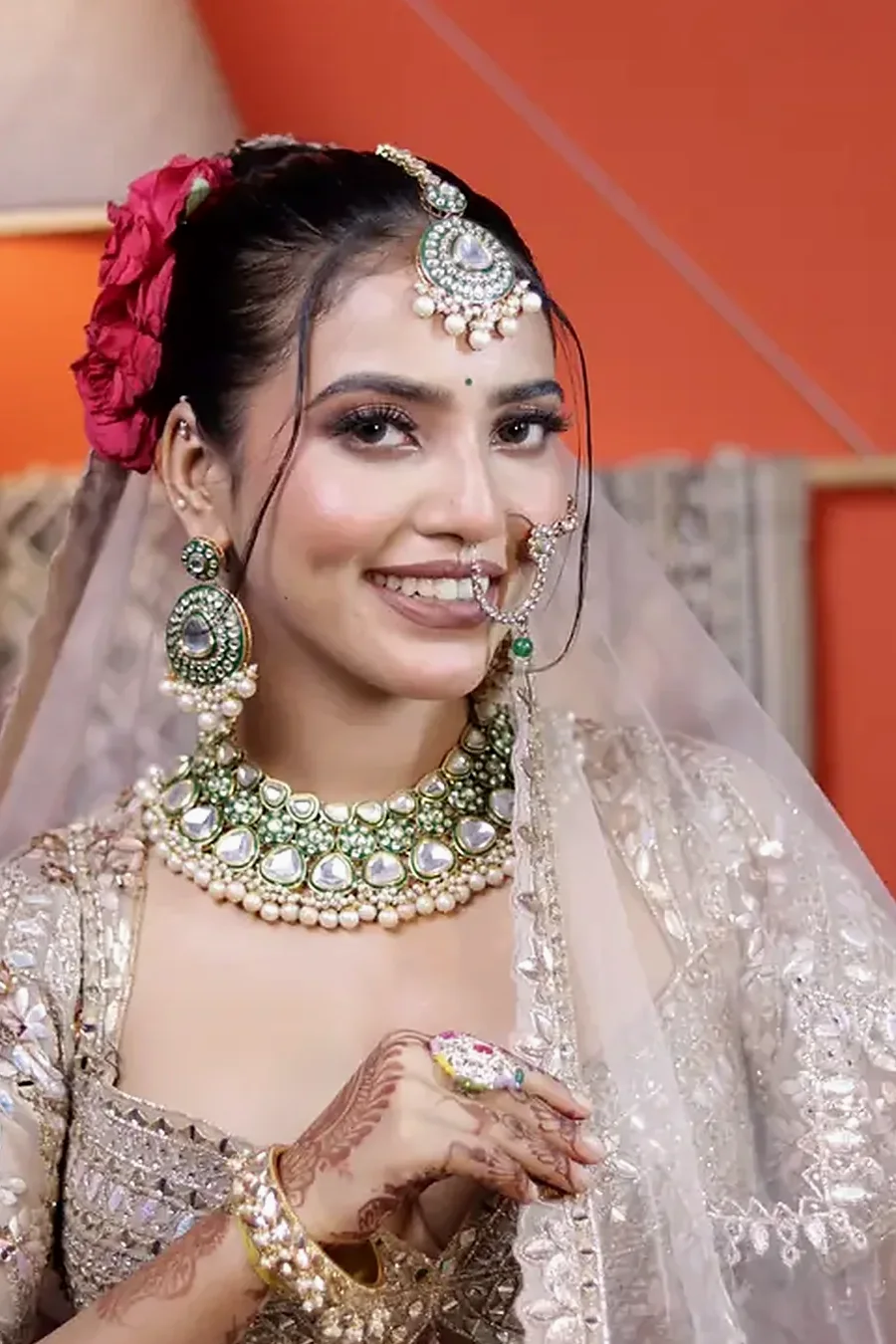 Ivory pastel bride by Mona Sharma