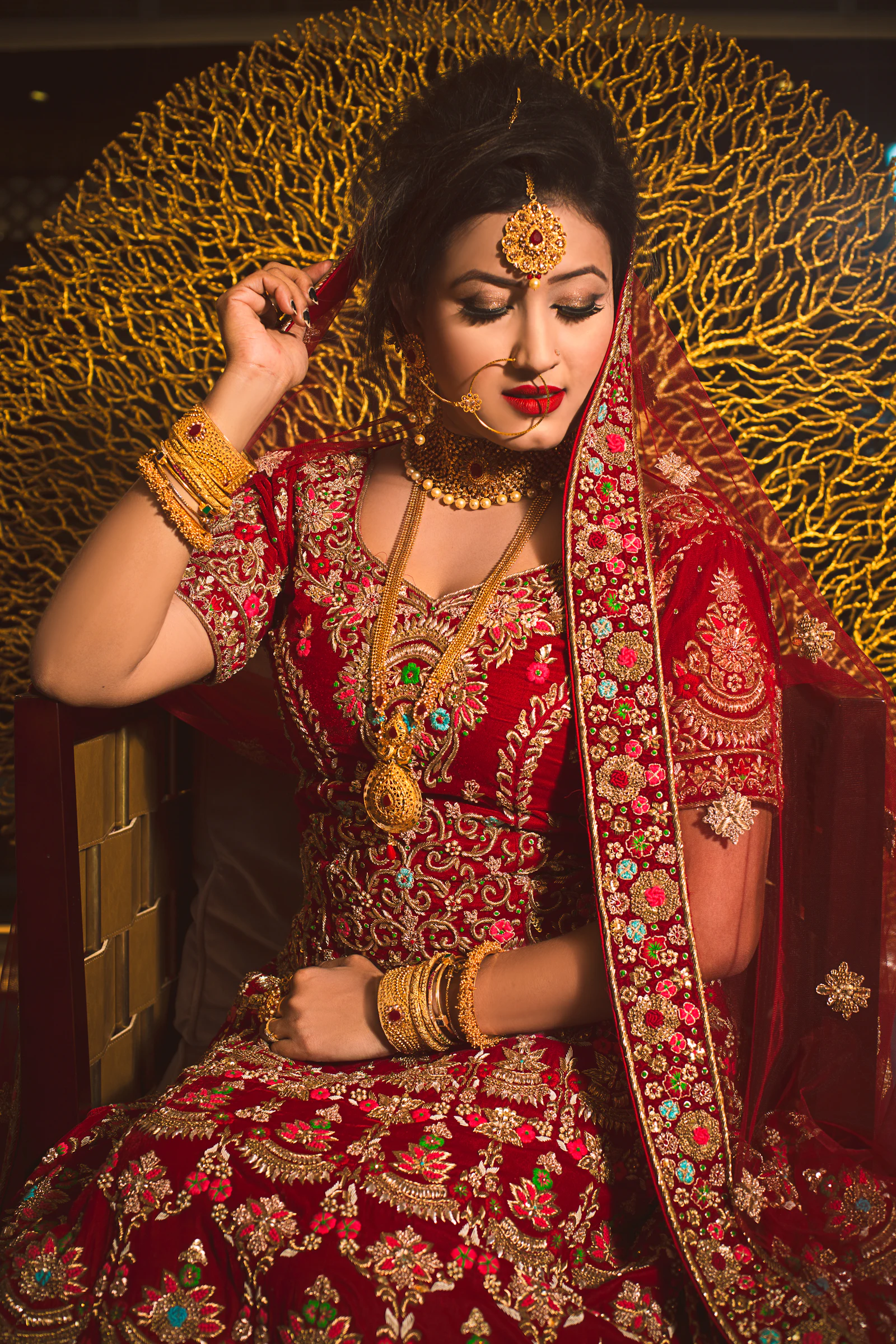 Gold and red traditional