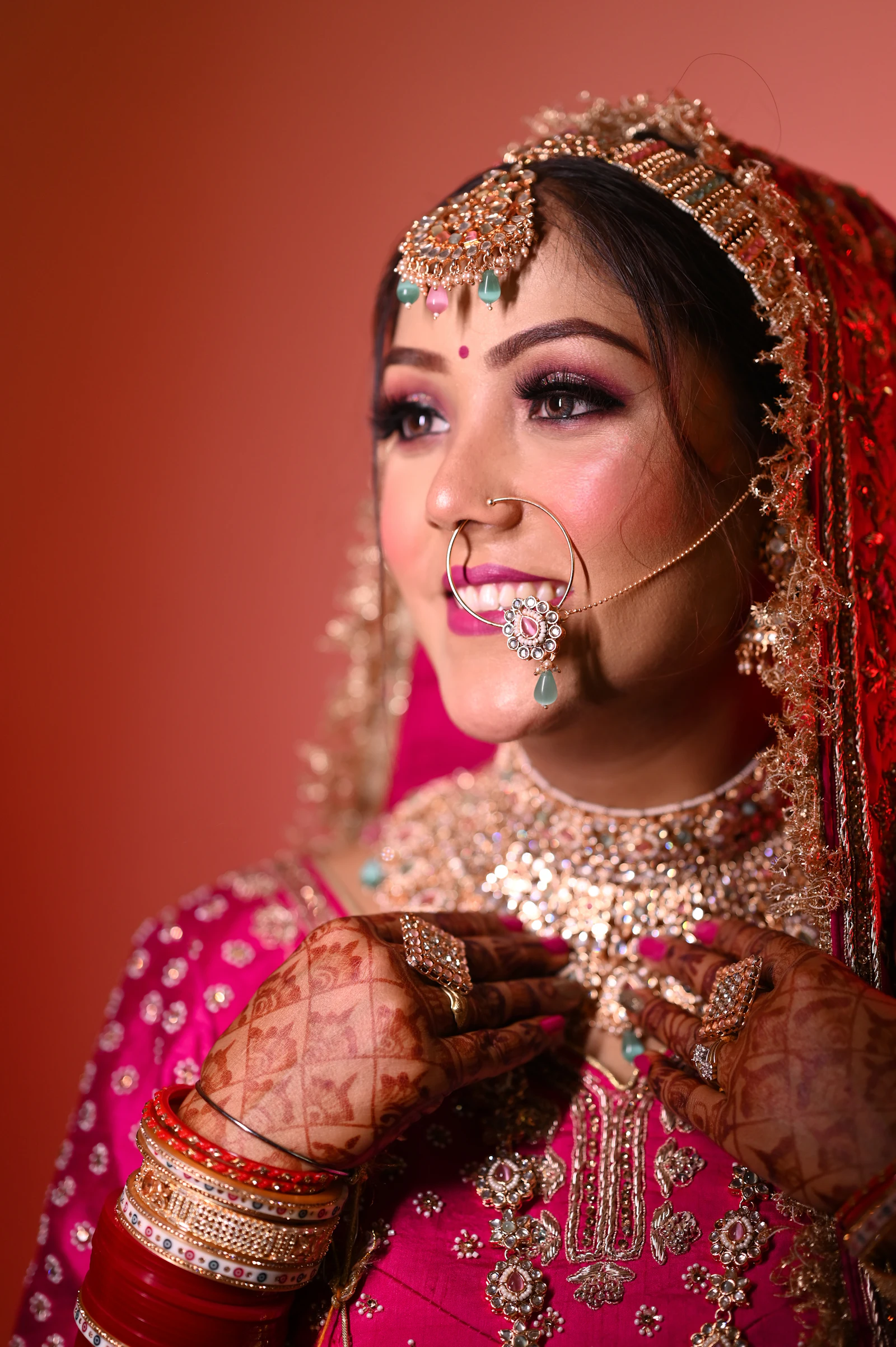 Traditional red and gold