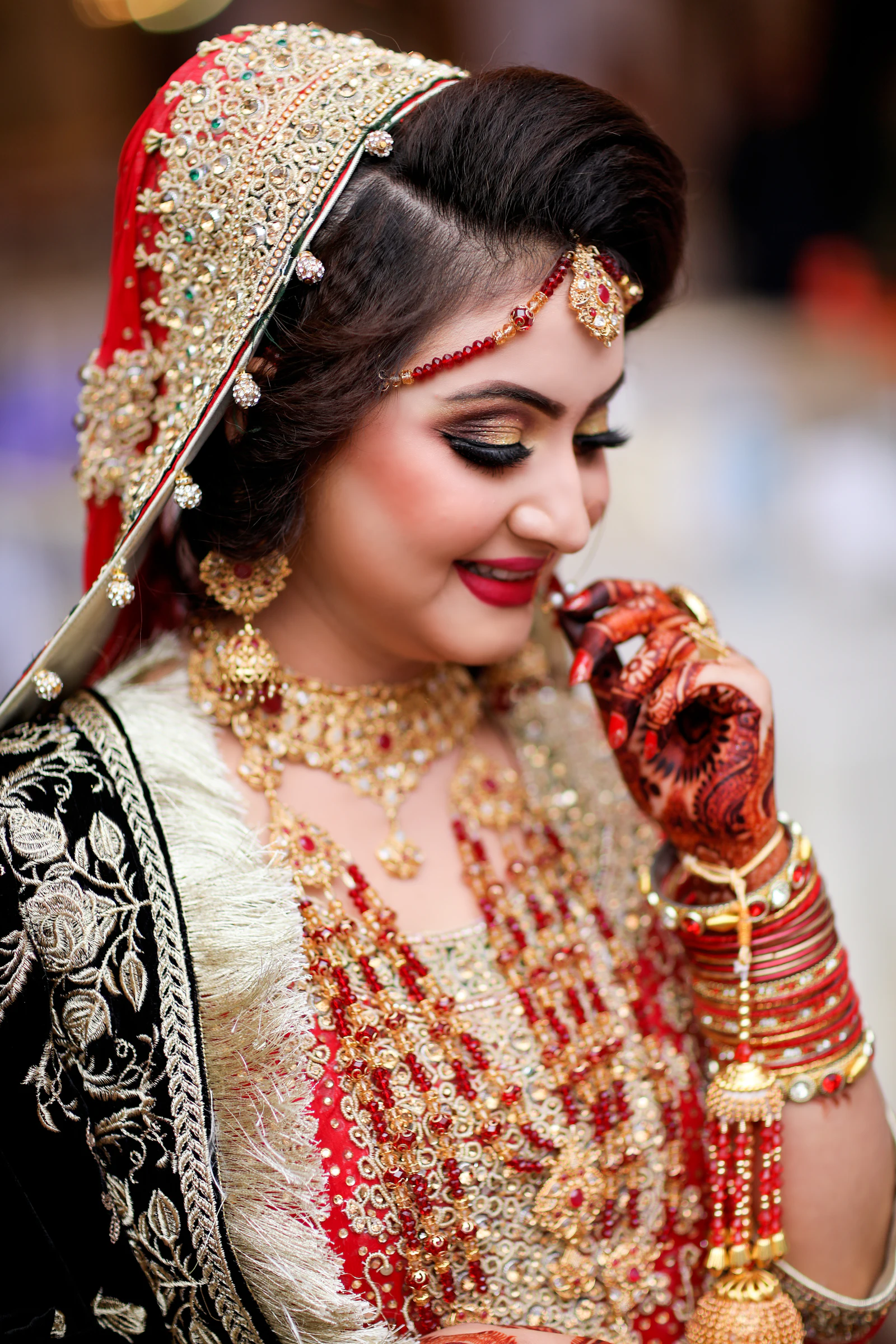 Laughing bride
