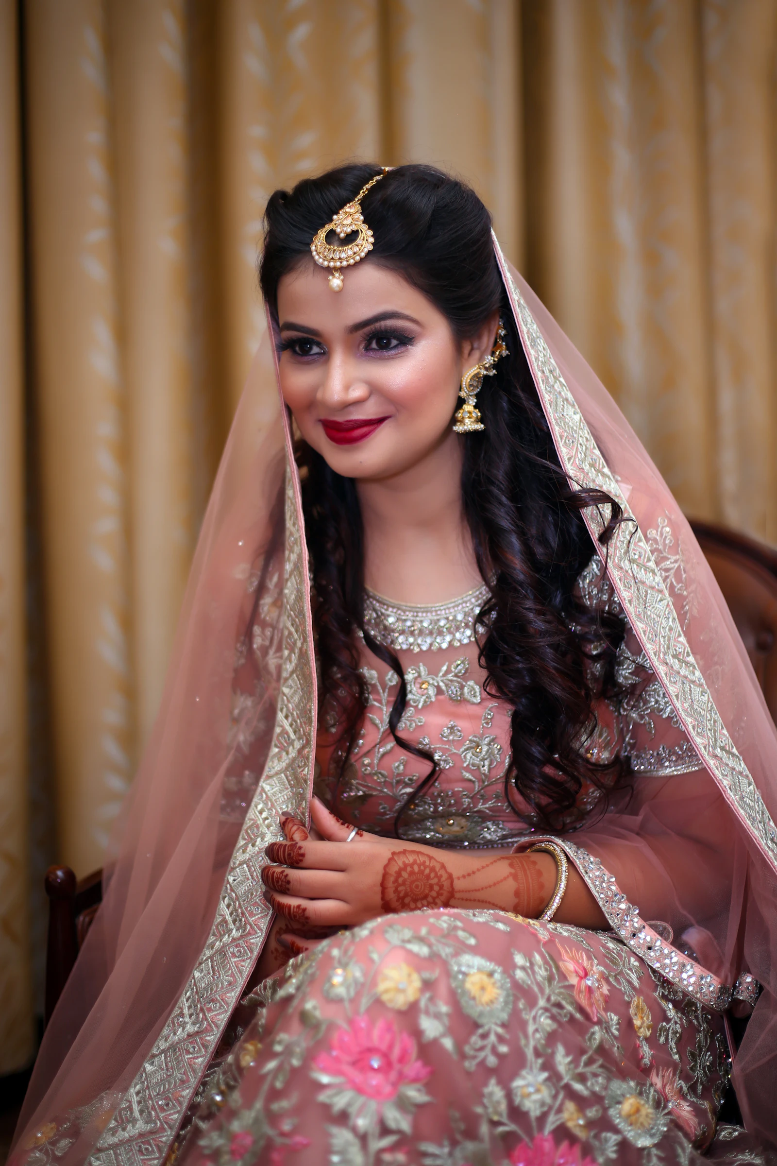 Blush engagement look